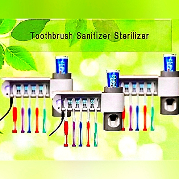 NIB UV Light Sterilizer, Toothbrush Holder & Cleaner, Auto Toothpaste Dispenser - Picture 2 of 14